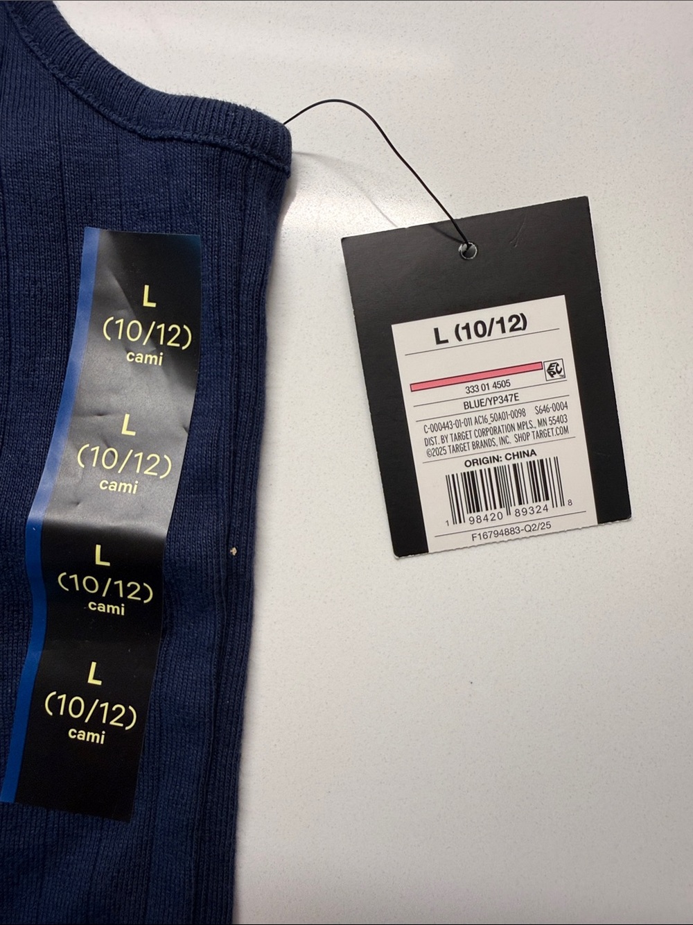Target Navy Ribbed Camisole Tank Top - Picture 2 of 4